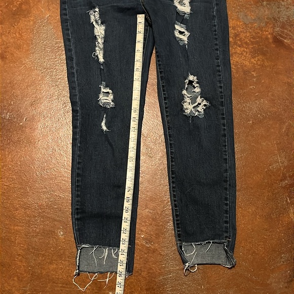 Highway Jeans Blue Ankle Cropped Distressed Denim - Picture 13 of 14